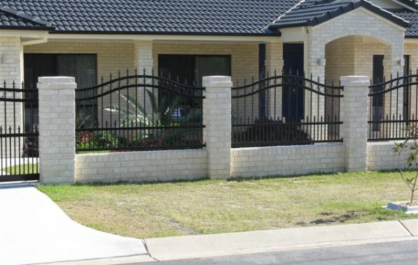 Wave top Fence Panels with Doggy Bars & Spears