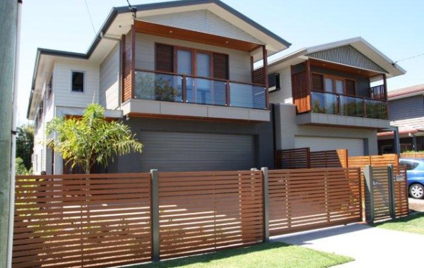 Timber look Slider & Fence Panels in Bush Cherry
